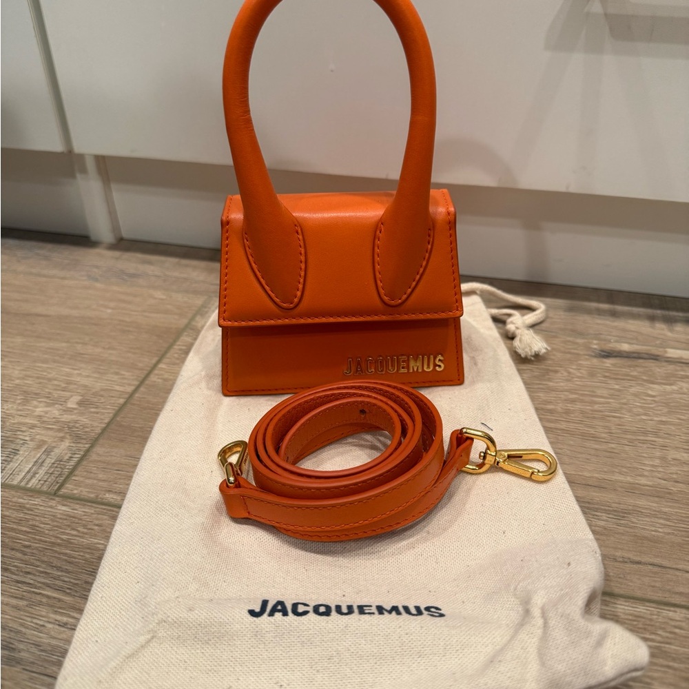 Jacquemus Orange Mini Bag with Removable Strap